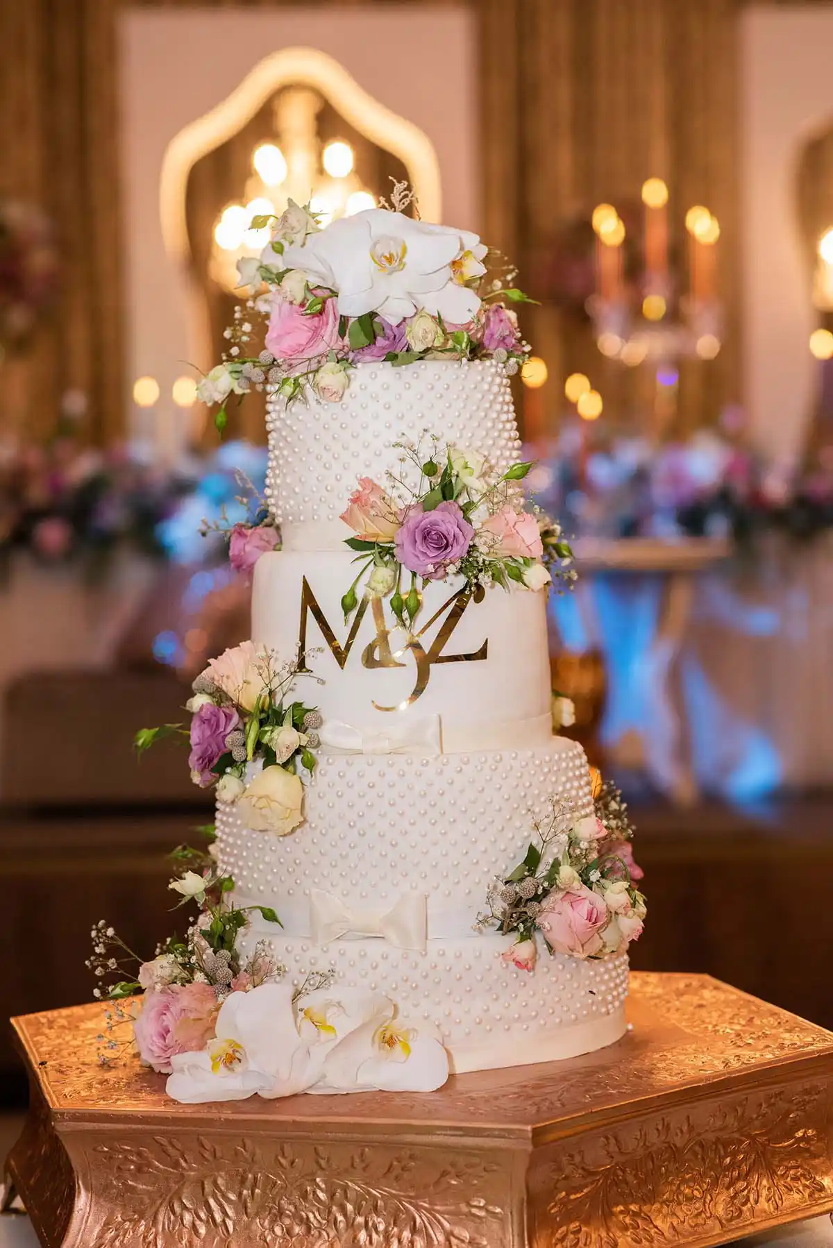 Wedding cake four tier white with texture details bloemfontien wedding photographer